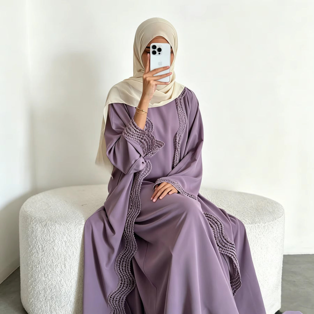 Ensemble Leila Amana Clothing coloris rose poudré
